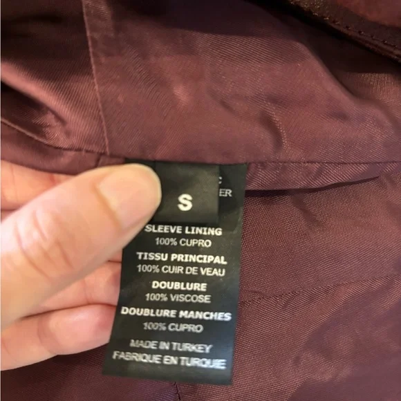 NWT Vetements Raised Shoulder Leather Trench- Bordeaux